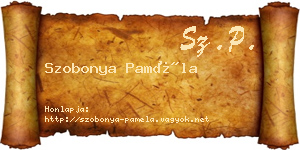 Szobonya Paméla névjegykártya